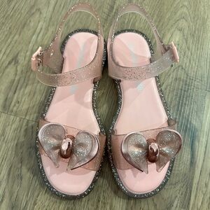 Mini Melissa X Barbie jelly bow sandals size 3